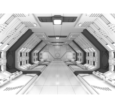 Raumschiff Innenraum 3D Tapete - TenStickers