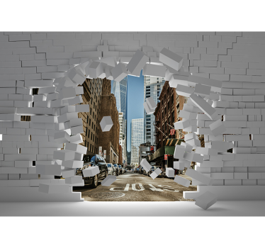 Wandexplosion New York 3D Tapete - TenStickers