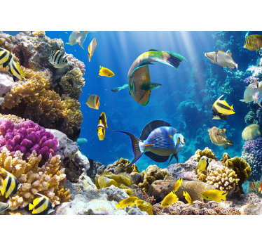 Unterwasser Korallen Wandtapete - TenStickers