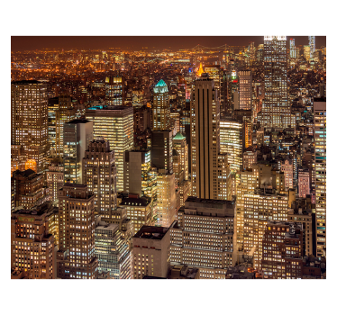 Fototapete Städte New York bei Nacht - TenStickers