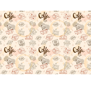 Fototapete Küche Kaffeemsuter - TenStickers