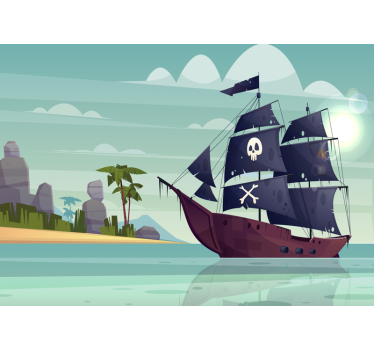 Fototapete Kinderzimmer Piratenschiff - TenStickers