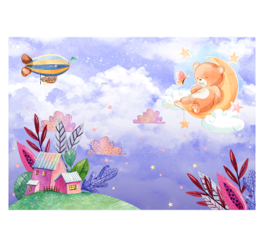Fototapete Kinderzimmer magische Wolkenlandschaft - TenStickers
