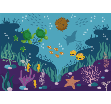 Fototapete Kinderzimmer Fische im Meer - TenStickers