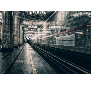 Fototapete Schlafzimmer düstere U-Bahn-Station - TenStickers