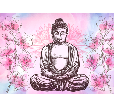 Fototapete buddha blumenharmonie - TenStickers