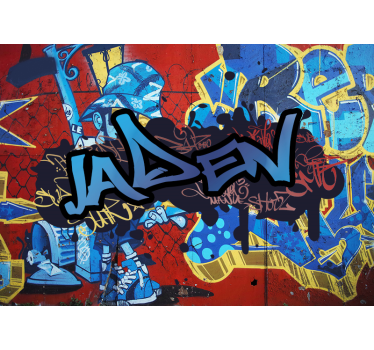 Graffiti Fototapete mit Namen Jugendzimmer - TenStickers