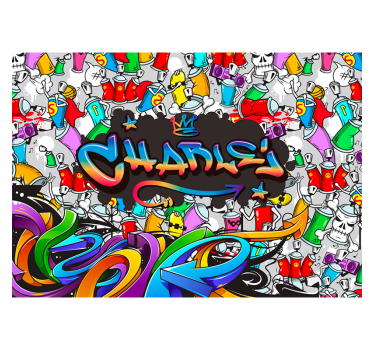 Fototapete mit Namen graffiti individuell gestaltbar - TenStickers