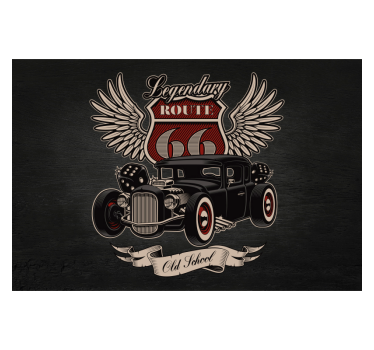 Fototapete Jugendzimmer Old Timer Route 66 - TenStickers