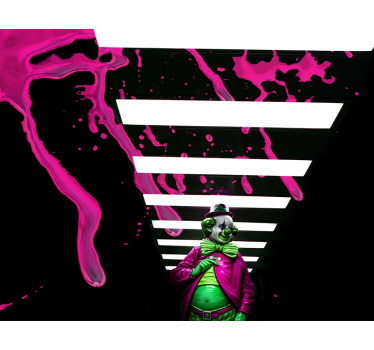 Fototapete Graffiti clown in pink - TenStickers
