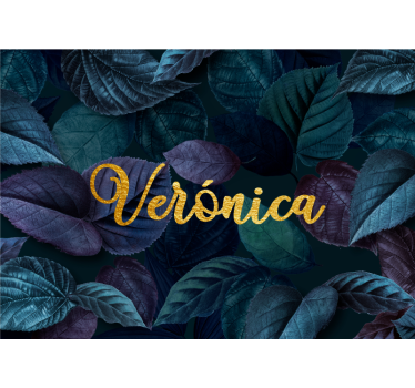 Fototapete Blumen elegantes blattmuster - TenStickers