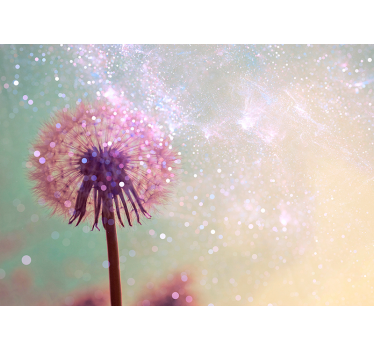 Glänzende Pusteblume Tapete Wohnzimmer - TenStickers