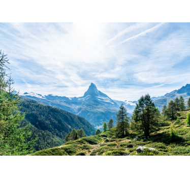 Matterhorn Berg Tapete Wohnzimmer - TenStickers