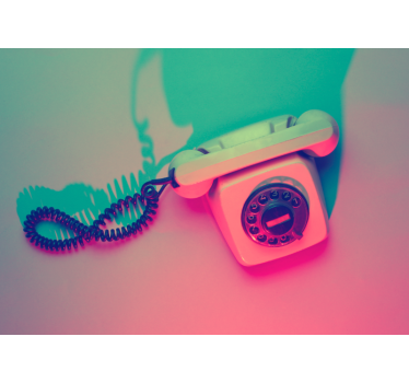 Fototapete Graffiti retro-telefondesign - TenStickers