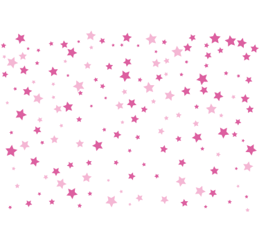 Fototapete Kinderzimmer rosa Sterne - TenStickers