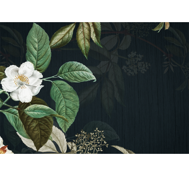 Wohnzimmer Fototapete Grüner blumenhintergrund - TenStickers