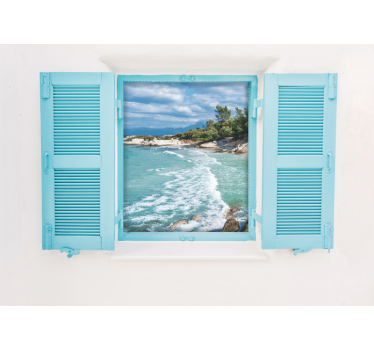 Fototapete Meerblick Fenster mit meerblick - TenStickers