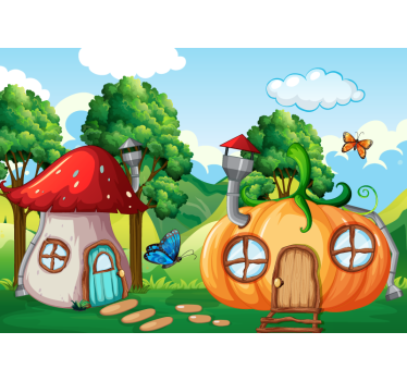 Fototapete fantasie märchenhafte landschaft - TenStickers