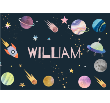 Fototapete Weltraum raketen und planeten - TenStickers