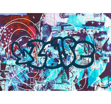 Fototapete Graffiti farbenfrohe urbane straßenkunst - TenStickers