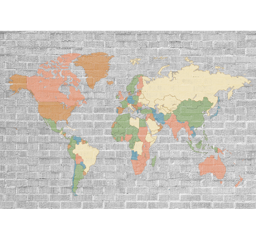 Fototapete weltkarte umfassender weltatlas - TenStickers