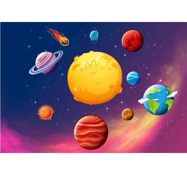 Fototapete fantasie glücksplanet figuren - TenStickers