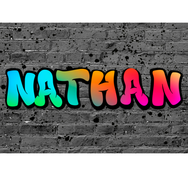 Fototapete mit Namen Jugendzimmer regenbogenfarben - TenStickers