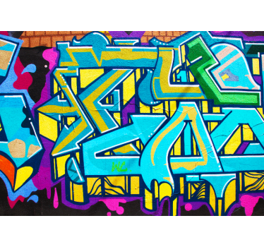 Fototapete graffiti lebendige urbane ausdrucksform - TenStickers