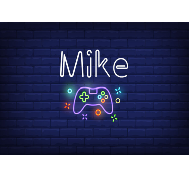 Playstation Controller mit Namen Fototapete Schlafzimmer - TenStickers