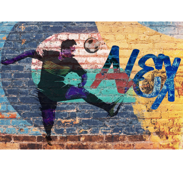 Tapete Jugendzimmer Fußball Graffiti Design - TenStickers