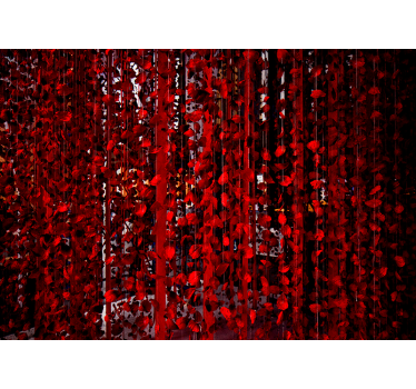 Fototapete Blumen rote blumenkaskade - TenStickers