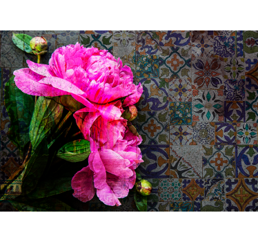 Fototapete Mohnblumen pfingstrose blumendetail - TenStickers