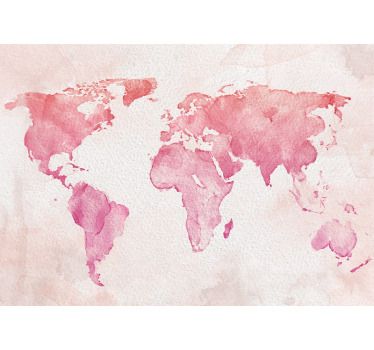Fototapete weltkarte aquarell weltumriss - TenStickers