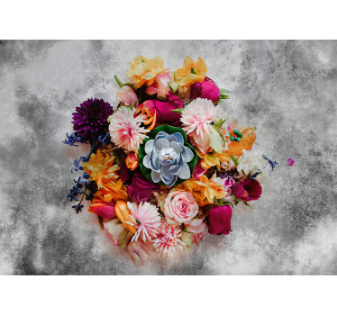 Fototapete Blumen buntes blumenarrangement - TenStickers