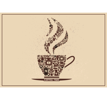 Fototapete Sprüche kaffeezeit-satz - TenStickers