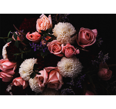 Fototapete Blumen anmutige botanische komposition - TenStickers