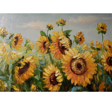 Fototapete blumen sonnenblumenwiese blüte - TenStickers
