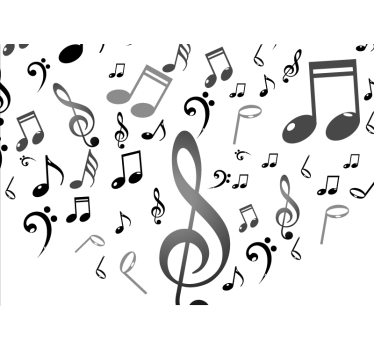 Fototapete musik mit notenmotiv - TenStickers