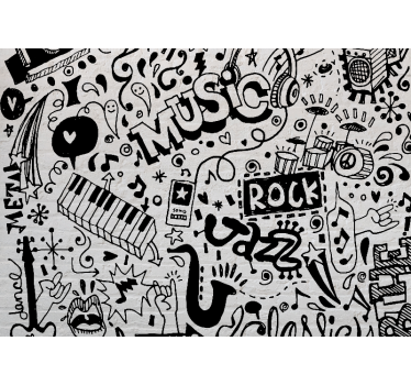 Fototapete musik musikalische stimmung kunstwerk - TenStickers