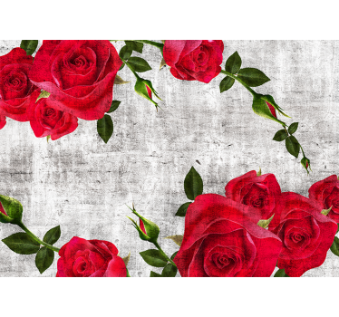 Fototapete blumen rote rosenanordnung - TenStickers