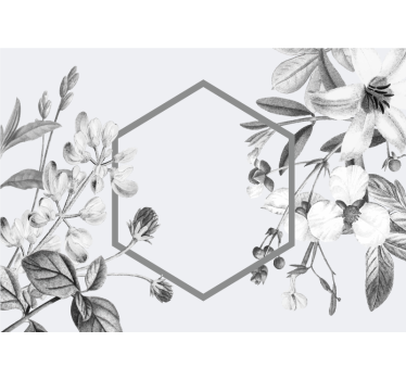 Fototapete Blumen graue pflanzenarrangement - TenStickers