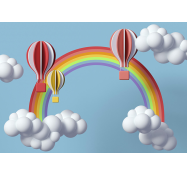 Fototapete sprüche bunte heißluftballons - TenStickers