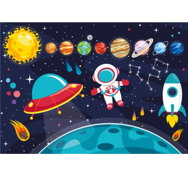 Fototapete fantasie kosmische abenteuer idee - TenStickers