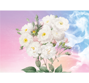 Fototapete blumen weißes blumenarrangement - TenStickers
