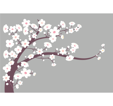 Fototapete blumen blühender kirschzweig - TenStickers