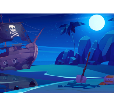Fototapete fantasie piratenschiff abenteuer - TenStickers
