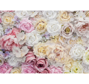 Fototapete blumen anmutige rosenkomposition - TenStickers