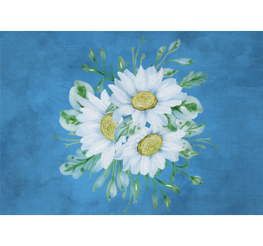 Fototapete blumen gänseblümchen komposition - TenStickers