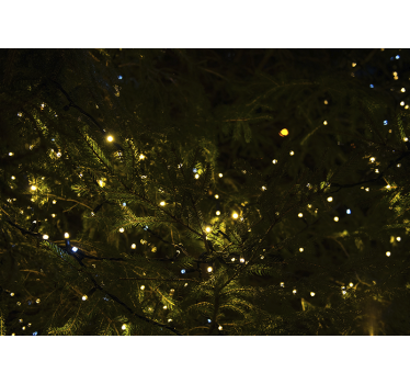 Fototapete weihnachten mit festlichen baumlichtern - TenStickers