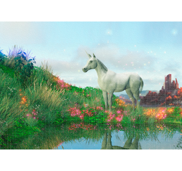 Fototapete fantasie majestätische einhornlandschaft - TenStickers